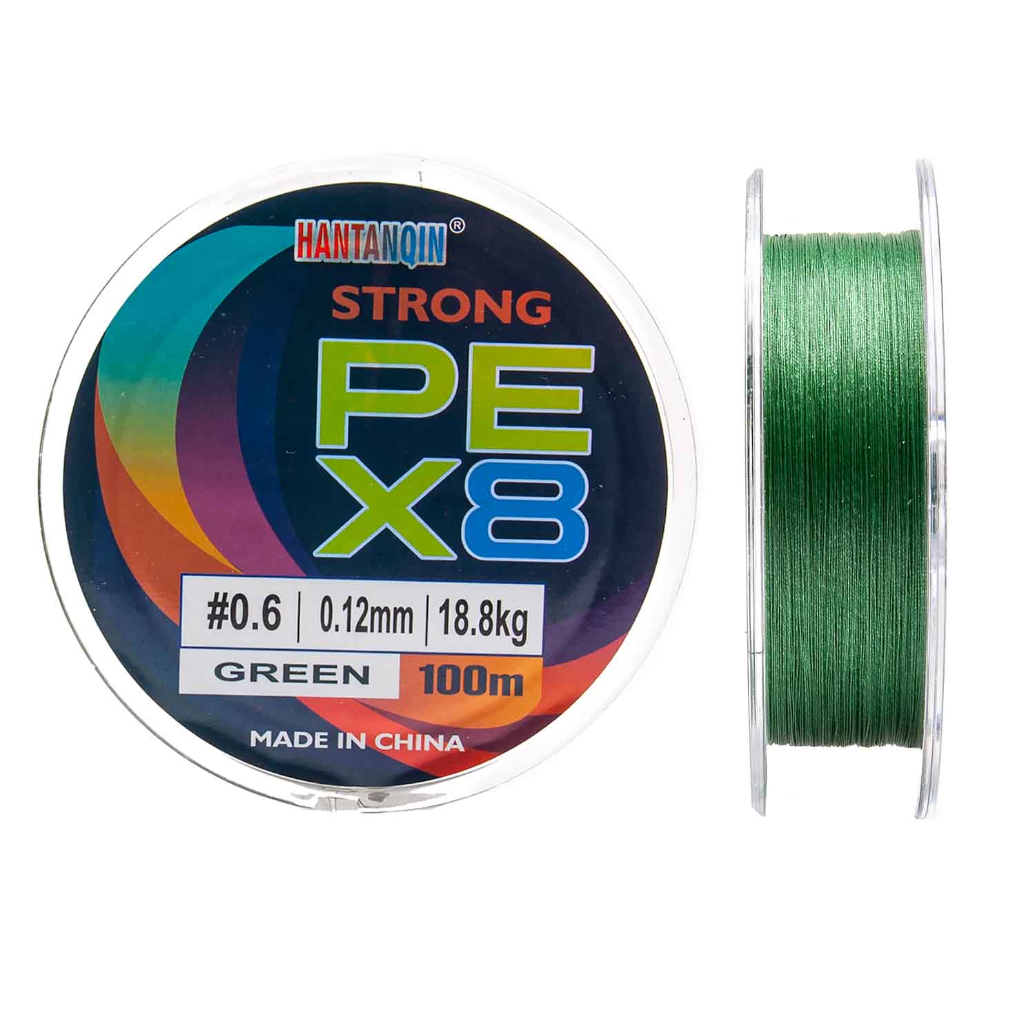 Плетёный шнур Strong PEx8 100 м 0.12 мм тест 18 кг 8-жильный для спиннинга 1